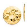 Lex & Lu 14k Yellow Gold Polished Hammered Disc Earrings Jackets LAL76051 - Lex & Lu