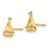 Lex & Lu 14k Yellow Gold Sail Boat Earrings - 2 - Lex & Lu