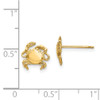 Lex & Lu 14k Yellow Gold Crab Earrings - 4 - Lex & Lu