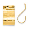 Lex & Lu 14k Yellow Gold Polished Hammered Earrings Jackets - Lex & Lu