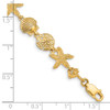Lex & Lu 14k Yellow Gold Seashell Theme Bracelet LAL76083 - 3 - Lex & Lu