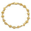 Lex & Lu 14k Yellow Gold Seashell Theme Bracelet LAL76084 - 4 - Lex & Lu