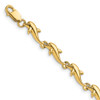 Lex & Lu 14k Yellow Gold Dolphin Bracelet 7'' LAL76087 - Lex & Lu