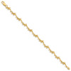 Lex & Lu 14k Yellow Gold Dolphin Bracelet 7'' LAL76095 - 2 - Lex & Lu