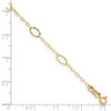 Lex & Lu 14k Yellow Gold Oval Design Bracelet 7.25'' - 3 - Lex & Lu