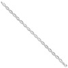 Lex & Lu 14k White Gold Polished Oval Link Bracelet - 2 - Lex & Lu