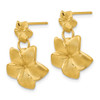 Lex & Lu 14k Yellow Gold Plumeria Dangle Earrings - 2 - Lex & Lu