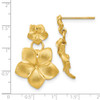 Lex & Lu 14k Yellow Gold Plumeria Dangle Earrings - 4 - Lex & Lu