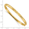Lex & Lu 14k Yellow Gold 3/16 Florentine Engraved Hinged Bangle Bracelet - 3 - Lex & Lu