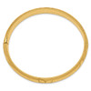 Lex & Lu 14k Yellow Gold 7/16 Oversize Florentine Engraved Hinged Bangle Bracelet - 2 - Lex & Lu