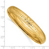 Lex & Lu 14k Yellow Gold 7/16 Oversize Florentine Engraved Hinged Bangle Bracelet - 3 - Lex & Lu