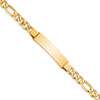 Lex & Lu 14k Yellow Gold Figaro ID Bracelet LAL76213 - Lex & Lu