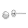 Lex & Lu 14k White Gold Polished 8mm Button Post Earrings - Lex & Lu