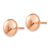 Lex & Lu 14k Rose Gold Polished 10.5mm Button Post Earrings - 2 - Lex & Lu