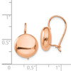 Lex & Lu 14k Rose Gold Polished 12mm Button Kidney Wire Earrings - 4 - Lex & Lu