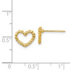 Lex & Lu 14k Yellow Gold Heart Post Earrings LAL76711 - 4 - Lex & Lu