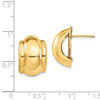 Lex & Lu 14k Yellow Gold Polished Fancy Omega Back Post Earrings LAL76794 - 4 - Lex & Lu
