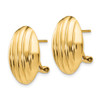 Lex & Lu 14k Yellow Gold Polished Fancy Omega Back Post Earrings LAL76795 - 2 - Lex & Lu