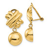 Lex & Lu 14k Yellow Gold Non-pierced Fancy Ball Earrings - Lex & Lu