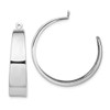 Lex & Lu 14k White Gold Polished Hoop Earrings Jackets LAL76824 - Lex & Lu