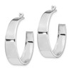 Lex & Lu 14k White Gold Polished Hoop Earrings Jackets LAL76824 - 2 - Lex & Lu