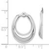 Lex & Lu 14k White Gold Polished Hoop Earrings Jackets LAL76827 - 4 - Lex & Lu