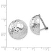 Lex & Lu 14k White Gold 18mm Hammered Non-pierced Earrings - 4 - Lex & Lu