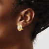 Lex & Lu 14k Yellow Gold Omega Clip MOP Non-pierced Earrings - 3 - Lex & Lu
