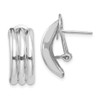 Lex & Lu 14k White Gold Omega Post Earrings - Lex & Lu