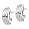 Lex & Lu 14k White Gold Omega Post Earrings - 2 - Lex & Lu