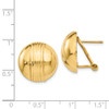 Lex & Lu 14k Yellow Gold Omega Post Earrings LAL76900 - 4 - Lex & Lu