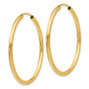 Lex & Lu 14k Yellow Gold Polished Round Endless 2mm Hoop Earrings LAL76911 - 2 - Lex & Lu