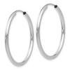 Lex & Lu 14k White Gold Polished Endless 2mm Hoop Earrings LAL76922 - 2 - Lex & Lu