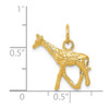 Lex & Lu 14k Yellow Gold Solid Polished 3-DiMen'sional Giraffe Charm - 4 - Lex & Lu