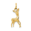 Lex & Lu 14k Yellow Gold Polished Open-Backed Deer Charm - Lex & Lu