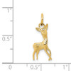 Lex & Lu 14k Yellow Gold Polished Open-Backed Deer Charm - 4 - Lex & Lu