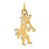 Lex & Lu 14k Yellow Gold Polished 3-DiMen'sional Kokopelli Charm - Lex & Lu