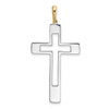 Lex & Lu 14k Two-tone Gold Fancy Cross Pendant LAL77003 - 3 - Lex & Lu