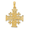 Lex & Lu 14k Yellow Gold Jerusalem Cross Pendant LAL77010 - Lex & Lu