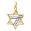 Lex & Lu 14k Two-tone Gold Star of David Pendant LAL77018 - 4 - Lex & Lu