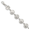 Lex & Lu Sterling Silver Sand Dollars Bracelet 7'' LAL7702 - Lex & Lu