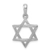 Lex & Lu 14k White Gold Star Of David Pendant LAL77022 - Lex & Lu