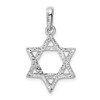 Lex & Lu 14k White Gold Star Of David Pendant LAL77022 - 3 - Lex & Lu