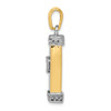 Lex & Lu 14k Two-tone Gold Mezuzah Pendant LAL77031 - 2 - Lex & Lu