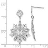 Lex & Lu 14k White Gold Snowflake Dangle Earrings - 4 - Lex & Lu