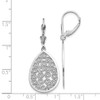 Lex & Lu 14k White Gold Teardrop Filigree Dangle Leverback Earrings - 4 - Lex & Lu