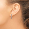 Lex & Lu 14k White Gold Treble Clef Dangle Earrings - 3 - Lex & Lu