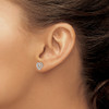 Lex & Lu 14k White Gold Heart Earrings LAL77055 - 3 - Lex & Lu