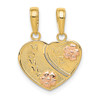 Lex & Lu 14k Two-tone Gold Mommy/Me Breakable Heart Pendant - Lex & Lu