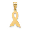 Lex & Lu 14k Yellow Gold Small Enameled Awareness Ribbon Pendant - 3 - Lex & Lu